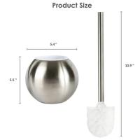 Cepillo De Inodoro Y Soporte De Acero Inoxidable 304 Set Para Baño Ergonómico Y Ecológico Herramienta De Limpieza Para El Hogar - details 1