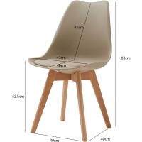 Juego de comedor moderno de 4 sillas, estructura conjunta, mesa redonda, mesa de cocina - details 6