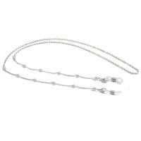 Cadena de Gafas de Plástico Blanco con Cuentas de Perlas y Encanto de Corazón - details 8