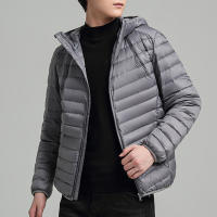 Chaqueta ligera con capucha para hombre, abrigo informal con relleno de plumón de pato blanco, a la moda, invierno, 2024, novedad de 90% - details 8