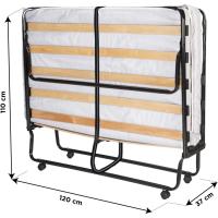 Cama plegable con almohada incluida + almohada gratuita, estructura resistente y 4 ruedas - details 19