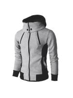 Chaqueta de Moda con Capucha para Hombres en Otoño-Invierno Ajuste Delgado, Cuello de Pañuelo, Abrigo de Vellón Casual - details 3
