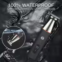 Cortadora de pelo eléctrica para hombre, máquina de afeitar profesional 5 en 1, resistente al agua, con carga usb - details 4
