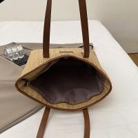 Elegante bolso de paja tejido de verano, bolso de hombro de paja informal bohemio, bolso de mano de playa de ocio para damas/niñas - details 4