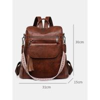 Mochila de cuero para mujer, diseño de moda, bolsos de hombro para mujer, mochila de viaje - details 0