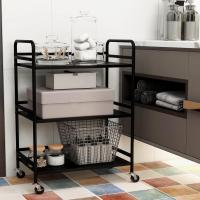 Carrito Cocina,Carro Auxiliar de Metálicos de 3 Niveles Cocina o Multiuso con Ruedas,para el hogar,60×30×75cm,Blanco - details 29