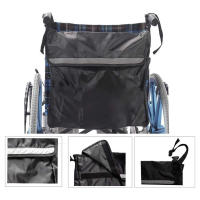 Bolsa de Almacenamiento de Silla de Ruedas Accesorio de Apoyabrazos Bolsa Trasera Fácil de Colocar para Personas con Problemas de Piernas - details 6