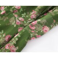 Verano francés nueva mujer estilo europeo y americano Spice Girl verano playa vacaciones falda con tirantes casual fondo verde vestido floral - details 9