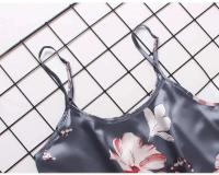 Ropa interior de mujer, ropa de dormir de seda satinada, chaleco, pantalones cortos, conjunto de dos piezas de verano, ropa de dormir para mujer - details 3