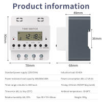 Temporizador Digital de 220V, 50Hz, 60A, relé programable diario y semanal, temporizador electrónico de Riel Din, controlador de tiempo - details 7