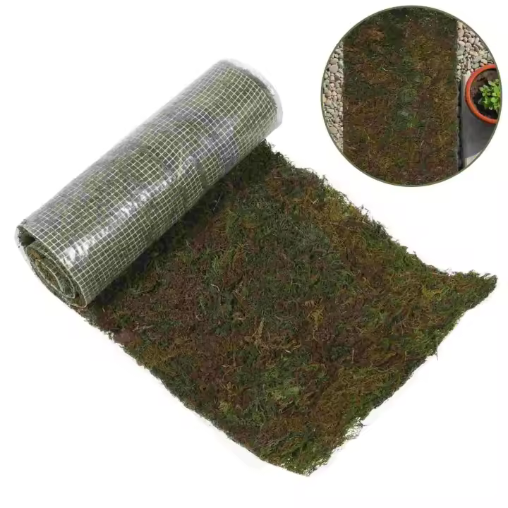 Mini alfombra lisa para alféizar de ventana de planta de imitación de musgo de jardín, estera Artificial, camino de escritorio, alfombra para área de césped - 1