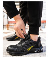 Zapatos De Seguridad Para Hombre Con Botones Giratorios Y Punta De Acero Indestructibles Antipinchazos Y Con Almohadilla De Aire Botas De Trabajo Con Suela De Goma Material De Tela Y Algodón - details 22