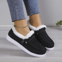 Botas de Nieve para Mujer de Tacón Grueso Calzado de Algodón Cosmético de Talla Grande con Terciopelo y Piel de Vellón para Calentarte - details 0
