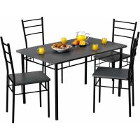 Comedor con 4 Sillas Set 5 Pzs. Completo Madera Muebles Cocina Leo 110x68cm Tipo Industrial - details 0