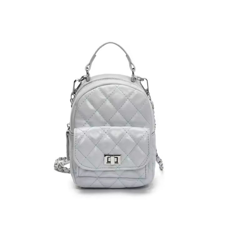 Moda pequeña fragancia textura portátil pequeña mochila diamante cadena de alto sentido versátil mochila diaria - 1