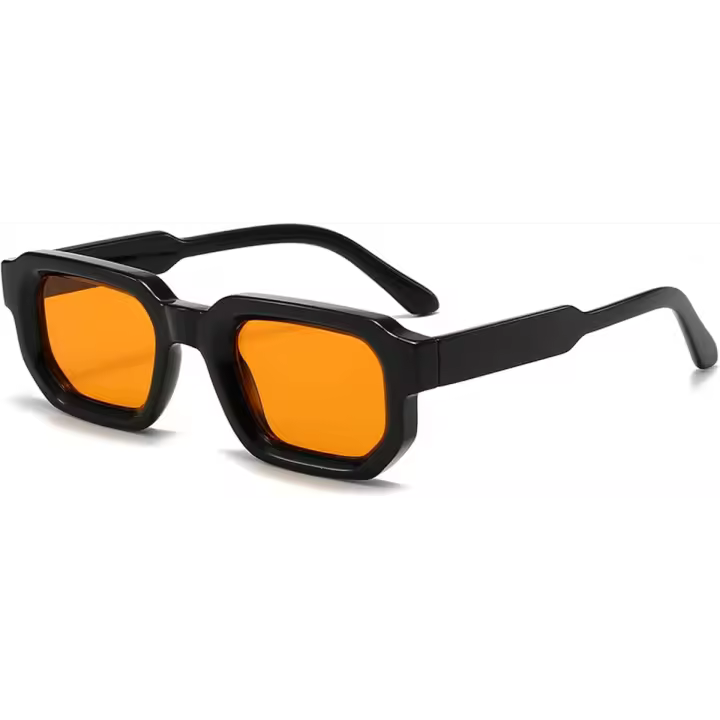 Gafas de Sol rectangulares retro para hombre y Mujer, Elegantes Gafas de Sol Con Montura cuadrada pequeña y Gruesa, vintage de los 90. - 1