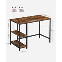 Mesa de Trabajo, 100 x 50 x 76 cm, Estilo Moderno, para Estudio Dormitorio Salón Oficina, Beige Natural y Blanco Perla LWD046L01 - details 8