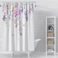 Cortina de ducha sin perforaciones, colores vivos, flor silvestre X 180cm, decoración de Athroom, flor colorida, uso multiusos - details 6
