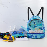 Mochila de natación para niños, bolsa de almacenamiento impermeable de dibujos animados para playa, separación húmeda y seca, equipo de natación - details 2