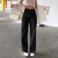 Vaqueros holgados de moda Retro para mujer, cintura alta, pierna recta, estilo coreano, vaqueros informales de primavera - details 3