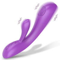 Vibrador de doble golpe de alta frecuencia para punto G femenino, masajeador para adultos transfronterizo Popular, vibradores de palo AV, estimulador de clítoris con succión de solapa, palo de masaje de doble cabeza - details 5