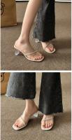 Sandalias de Cristal para Mujer Tacón Grueso, Estilo Redondo, Alta Comodidad, Desgaste Fácil - details 13
