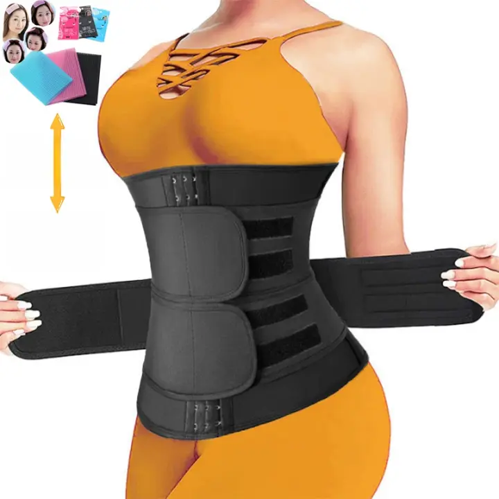 FOCANO Waist Trainer Body Shaper Slimming Sweat Belt Waist Trimmer for Women Belly Weight Loss Slimming Belt Tummy Trimmer with - 1