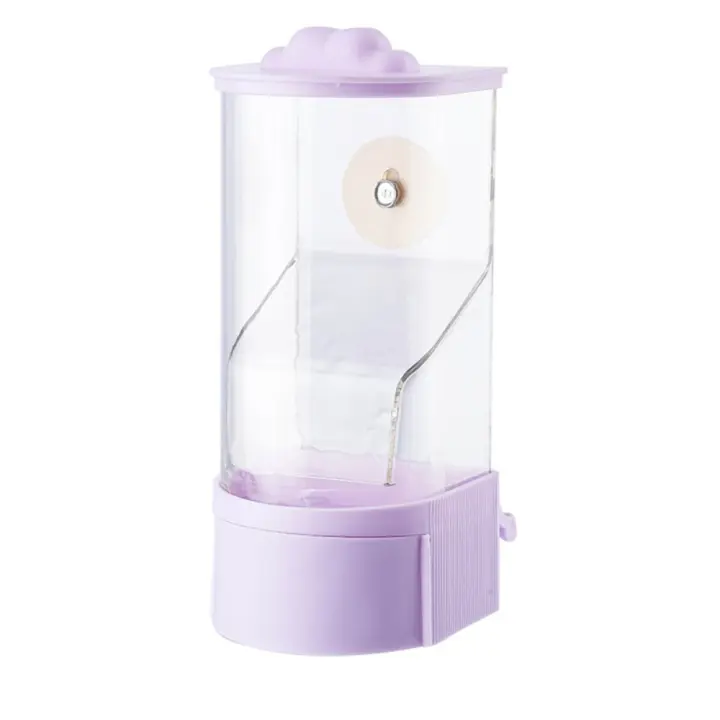 Comedero automático para loros, caja de comida de separación de cáscara de arroz para pájaros colgante de gran capacidad, dispensador de comida para pájaros práctico y duradero para exteriores - 1