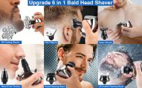 Bald Razor Afeitadora eléctrica para hombres: Afeitadora de cabeza flotante 7D para afeitadora de rotación calva 6 en 1 Afeitadora multifuncional para calvos Paquete de cuidado para recortar el vello de la nariz y la barba a prueba de agua - details 1
