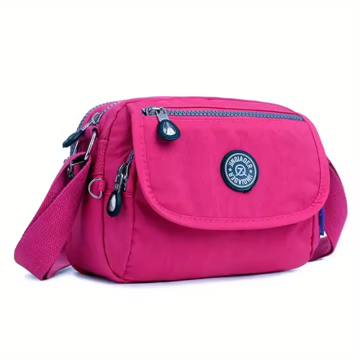 Bolso con cinturón de nailon ligero para mujer: correa ajustable, cierre de cremallera, diseño plegable, ideal para atuendos casuales y deportivos, accesorio informal |   Bolsa con correa ajustable |   Cierre con cremallera, riñonera - 1
