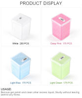 Almohadillas de Limpieza de Uñas KADS 4 Colores Sólido y Duradero Pad de Algodón para Esmalte de Uñas Buen Absorción de Agua - details 2