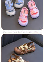 Zapatillas de verano para niños y niñas, antideslizantes, con suela suave de dibujos animados, sandalias de bebé. - details 3