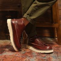 Botas de hombre de caña alta, botas de hombre de cuero retro casual, zapatos de cuero herramientas - details 21