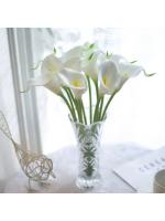 Bolas de Flor de Novia 5/10Pcs Flores Artificiales Blancas para Decoración de Fiesta de Bautizo en Casa Tacto Real de Lili de Calla - details 1