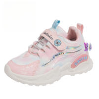 Compañero de clase niñas zapatos deportivos 2025 nueva primavera y otoño doble malla transpirable luz correr cuero superficie impermeable - details 7
