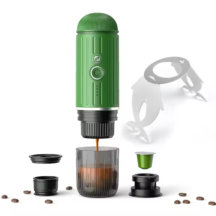 Máquina de Café Portátil ICafilas 19bar Estilo Espresso con Soporte de Dolphin Ideal para Viajes - 1