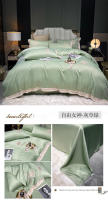 Juego de Cama de Europeo Simple con 60 Hilos Lavado y Doble Cara Suave como Seda de Hielo Juego de 4 Piezas con Funda de Edredón y Sábana - details 12