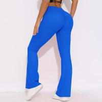 Leggings a prueba de sentadillas para mujer, levantamiento de glúteos, pantalones de tiburón micro acampanados, pantalones de yoga de cintura alta - details 22