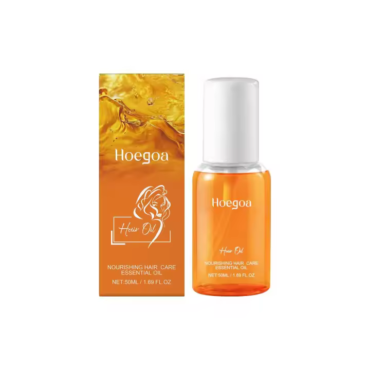 HOEGOA cuidado nutritivo suave, liso, rizado, brillante, aceite esencial hidratante y refrescante para el cuidado del cabello - 1