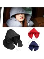 Almohada de avión en forma de U con capucha, suave y cómoda, almohada de viaje para el cuello - details 0