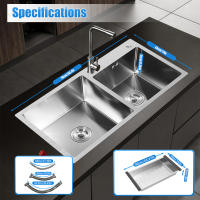 Fregadero de Cocina de Acero Inoxidable de Doble Bol Mejorado, Duradero, Belleza 78cm × 43cm × 21cm - details 7