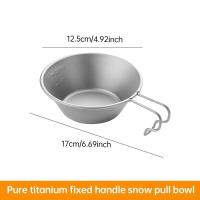 Lavabo de nieve portátil de titanio puro para exteriores, villa plegable, cuenco de arroz, picnic y villa para acampar - details 8