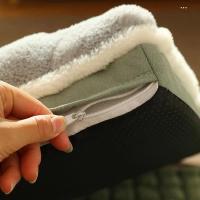 Cama para perros de tamaño mediano, lavable, impermeable, cálida, para gatos de interior, cama tipo percha, liquidación, bonito sofá para gatitos, cojín rectangular económico, cama para perros pequeños, alfombra mullida divertida para mascotas PBD008-50gr - details 4