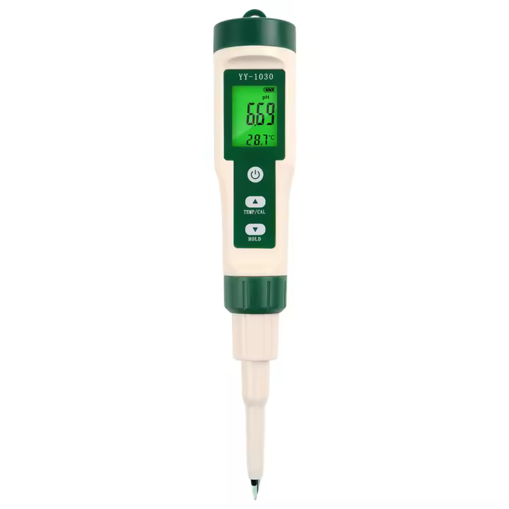 Medidor de PH de alimentos Digital LCD, medidor de masa de alimentos, Sensor de alta precisión, probador de acidez de temperatura para tierra, cosméticos, alimentos, queso, carne, fruta - 1
