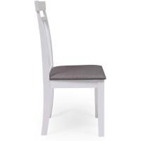 2 sillas de comedor Kansas |   Estructura de madera lacada |   Asiento tapizado en tela gris |   Diseño moderno y sencillo |   Sillas para comedor, salón, cocina |   Color Blanco - details 4