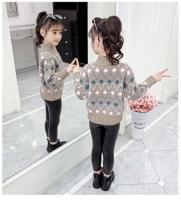 Suéter de Vellón Engrosado para Niñas Moda de Invierno para Edades de 4-12 Años - details 24