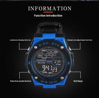 SHUNWAY Reloj deportivo luminoso electrónico multifuncional para exteriores, reloj moderno impermeable para estudiantes - details 3