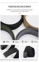 Cinturón de Nylon Rey para Hombres y Mujeres Cierre Rápido, Elástico Unisex, Marca BUNO - details 2