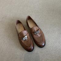 Zapatos de Cuero Genuino Antiguos con Hebilla de Bloqueo Paso Perezoso en Cien, Estilo Boat y Mocasines - details 2