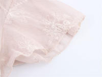 OUWU-2025, Nuevo Verano Elegante Rosa Manga Corta Camisa con Cuello en V - details 9